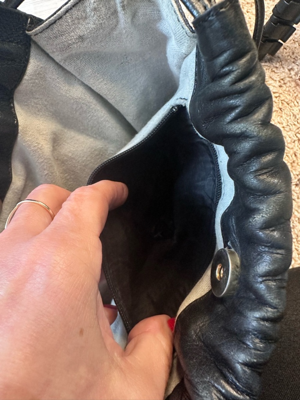 Loewe Black Leather Crescent Crossbody - Picture 6 of 11